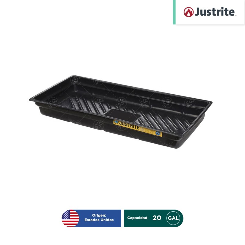 Charola utilitaria para derrames 66.04×96.52×14 cm Justrite 20 Gal