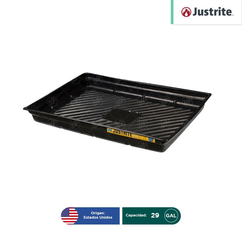 Charola utilitaria para derrames 83.82×119.38×14 cm Justrite 29 Gal