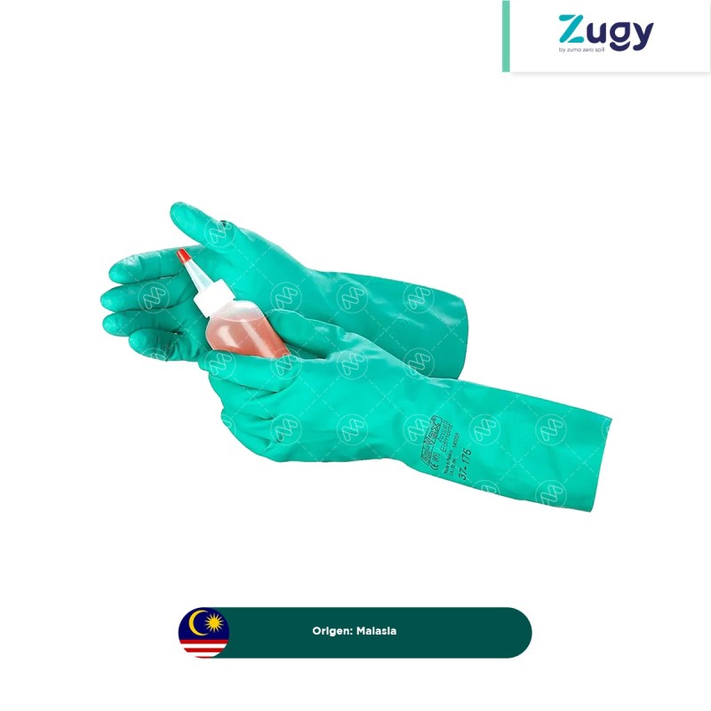 Guantes de nitrilo resistente a quimicos talla 9