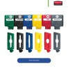 Estación de reciclaje 2 divisiones Slim Jim Rubbermaid 23 Gal