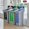Estación de reciclaje Slim Jim Rubbermaid 23 + 33 Gal