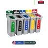 Estación de reciclaje 5 divisiones Slim Jim Rubbermaid 23 Gal