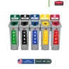 Estación de reciclaje 5 divisiones Slim Jim Rubbermaid 23 Gal