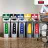 Estación de reciclaje 5 divisiones Slim Jim Rubbermaid 23 Gal