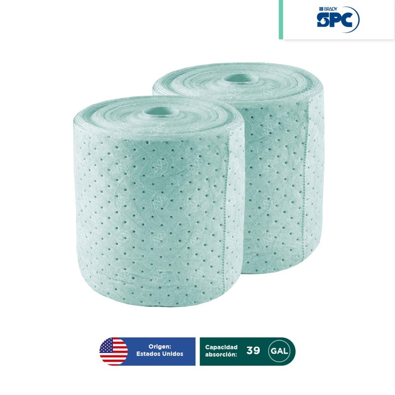 Rollo de absorbencia química Universal Plus 15?x150? SPC