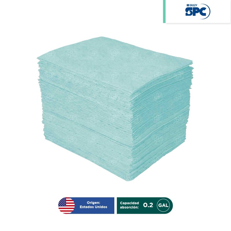 Paquete 100 Tapetes absorbentes hazmat 15×19? SPC
