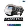 Cinta de etiquetas de vinilo con adhesivo permanente con cinta de impresión para impresoras BMP41, BMP51 – 1? MC1-1000-595-BK-WT