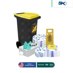 Kit antiderrames móvil para aceite y derivados del petróleo SPC 50 Gal | absorción 44 Gal