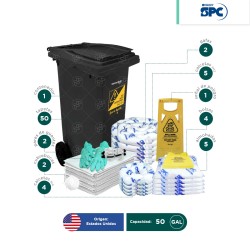 Kit antiderrames móvil para aceite y derivados del petróleo SPC 50 Gal | absorción 44 Gal V2