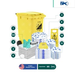 Kit antiderrames móvil para aceite y derivados del petróleo SPC 95 Gal | absorción 83 Gal