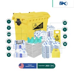 Carro antiderrames móvil para aceite y derivados del petróleo SPC 203 Gal | absorción 192 Gal