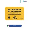 Señal de PVC con leyenda Estación de Kit Antiderrame Zugy
