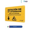 Señal de PVC con leyenda Estación de Kit Antiderrame Zugy