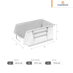 Gaveta de plástico No 07 | 37.7 x 23.2 x 17.8 cm | 14.75? x 9.33? x 7?