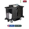 Carro de limpieza de tamaño completo ejecutivo con puertas de Rubbermaid