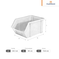 Gaveta de plástico No 08 | 30 x 20.1 x 15.8 cm | 12? x 8? x 6.33?