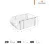 Gaveta de plástico No 09 | 49.7 x 30.8 x 20 cm | 19.75? x 12.33? x 8?