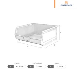 Gaveta de plástico No 10 | 37 x 41.5 x 17.7 cm | 14.5? x 16? x 6.75?