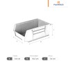 Gaveta de plástico No 03 | 18.5 x 11.8 x 7.6 cm | 7.33? x 4.5? x 3?