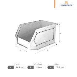Gaveta de plástico No 04 | 23 x 14.5 x 13.5 cm | 9? x 5.75? x 5.33?