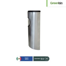 Porta extintor medio punto en acero inoxidable Greenbin 38 x 19 x 60 cm