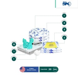 Repuesto para Kit antiderrames móvil para aceite y derivados del petróleo SPC 20 Gal | absorción 16 Gal