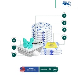 Repuesto para Kit antiderrames móvil para aceite y derivados del petróleo SPC 32 Gal | absorción 31 Gal
