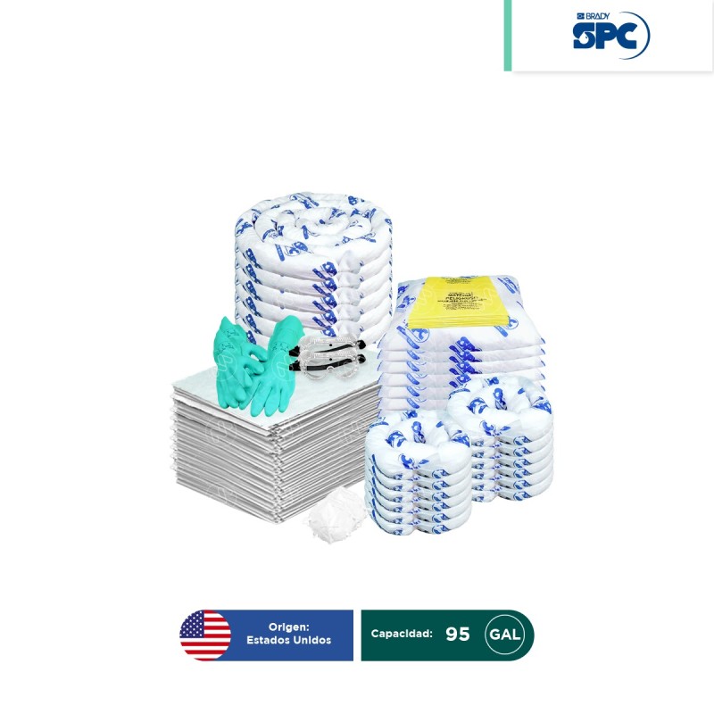 Repuesto para Kit antiderrames móvil para aceite y derivados del petróleo SPC 95 Gal | absorción 83 Gal