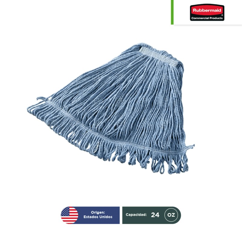 Trapeador de algodón Super Stitch con diadema 1? Rubbermaid 24 OZ