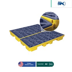Plataforma antiderrames modular para 4 tambos SPC