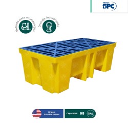 Tarima antiderrames 2 tambos SPC
