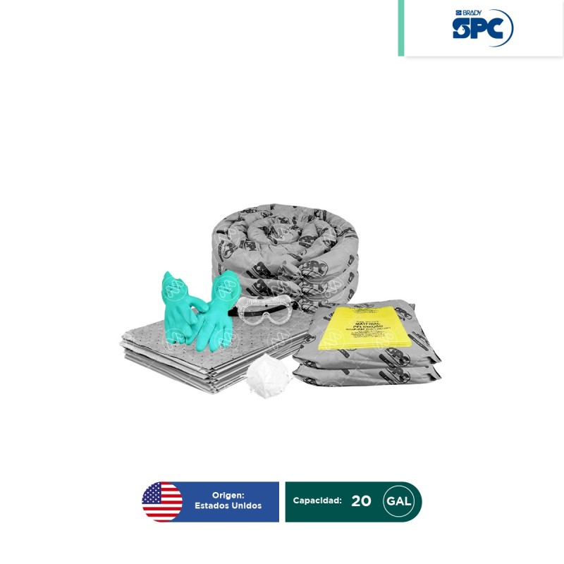Repuesto para Kit antiderrames móvil universal SPC 20 Gal | absorción 16 Gal