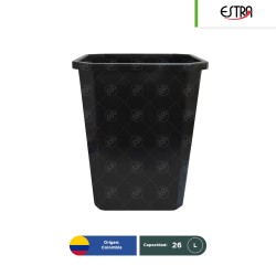 Bote de basura sin tapa Estrabins 26 L