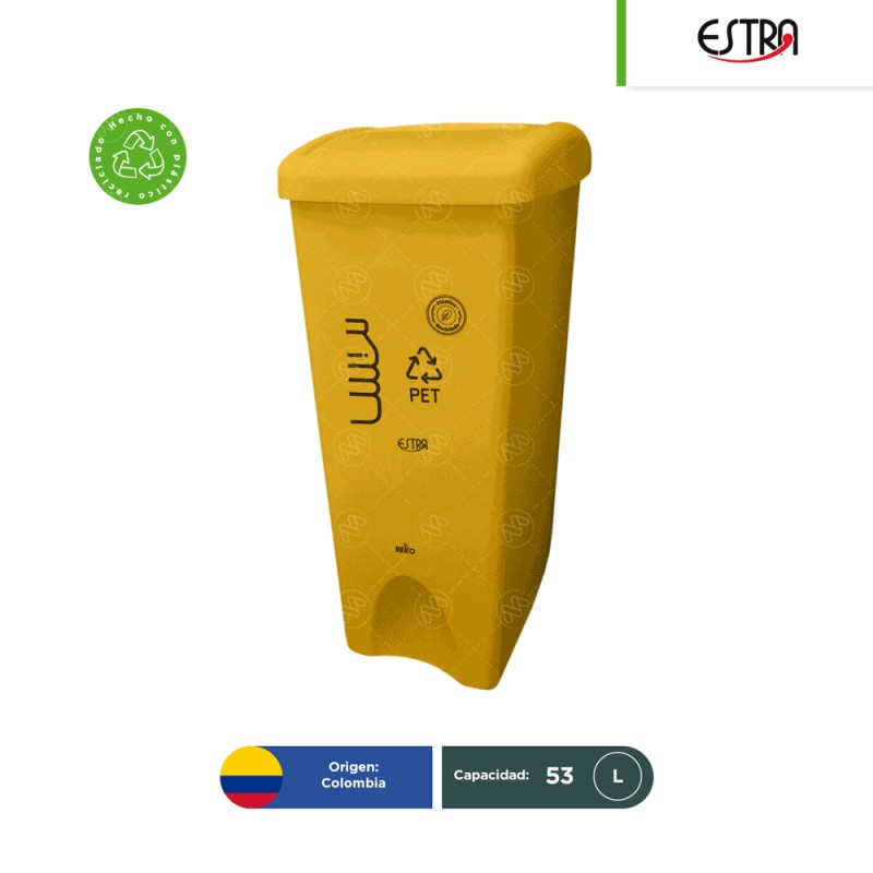 Bote de basura tapa vaivén Estra MR 53 L