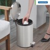 Bote de basura acero inoxidable con pedal tapa cierre lento Tramontina
