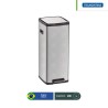 Bote de basura acero inoxidable con pedal tapa cierre lento Octos Tramontina 20 L