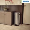 Bote de basura acero inoxidable con pedal tapa cierre lento Octos Tramontina 20 L