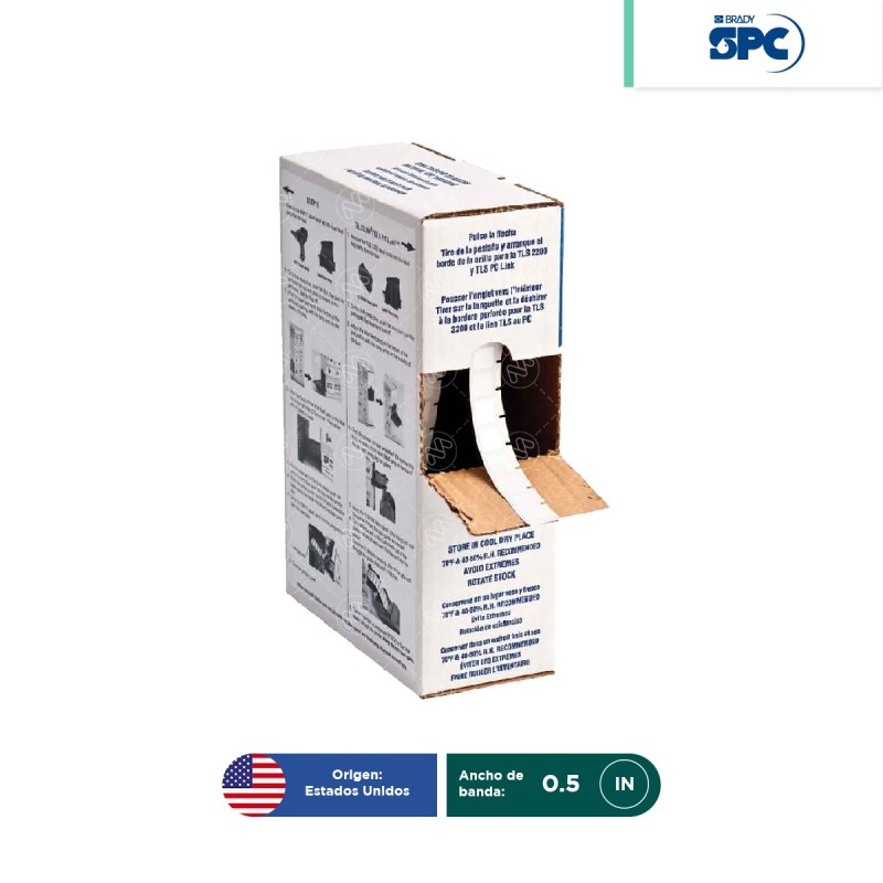 Etiquetas multiusos de poliéster para ambientes agresivos, para impresora BMP61, BMP71, M611 – 0.5?x0.5? SPC