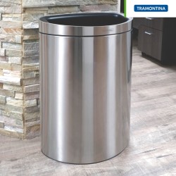 Bote de basura acero inoxidable tipo D Tramontina 49 L