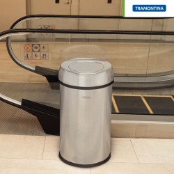 Bote de basura acero inoxidable tapa vaivén Friuli Tramontina 65 L