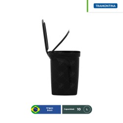 Bote de basura con pedal Tramontina Compact 10 L