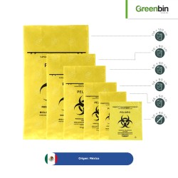 Bolsa RPBI Amarilla Paquete con 100 Pz