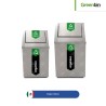 Basurero de acero inoxidable tapa campana Greenbin 45-75 L