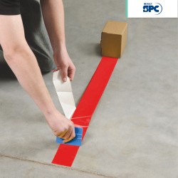 Cinta de seguridad de poliéster sólido Roja ToughStripe SPC 4?x100?