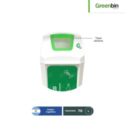 Bote de basura tapa perforada Greenbin 70 L