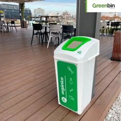 Bote de basura tapa perforada Greenbin 70 L