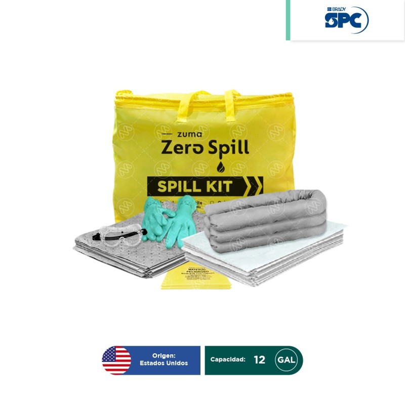 Kit antiderrames portátil para vehículo derrame mixto SPC 12 Gal | absorción 15 Gal
