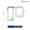 Contenedor con 2 ruedas Plastik Gogic RPBI 240 L