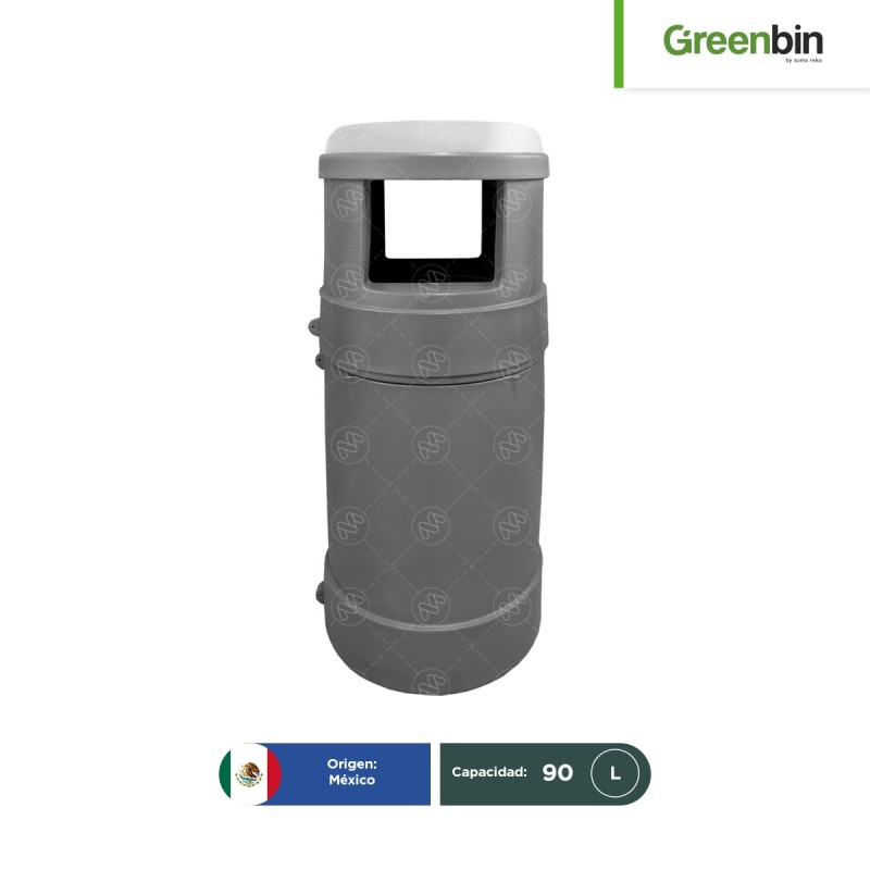 Contenedor basurero cenicero tipo tienda de conveniencia Greenbin 90 L