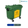 Contenedor con 4 ruedas con identificadores gubernamentales Plastik Gogic 660 L